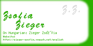 zsofia zieger business card